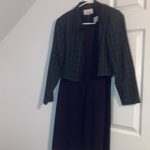 Vintage d.j summers dress and cropped blazer set